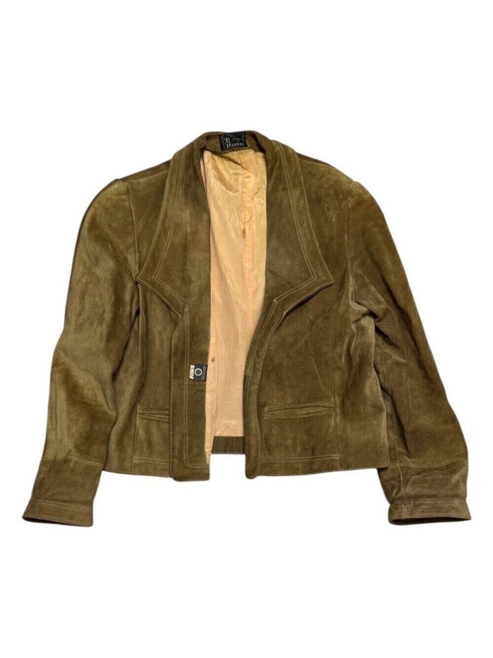 VINTAGE Phoenix LEATHER Suede Retro 90s Casual Designer Jacket Womens Medium